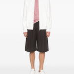 Felpa con zip in bianco Brunello cucinelli - uomo 