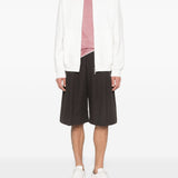 Felpa con zip in bianco Brunello cucinelli - uomo 