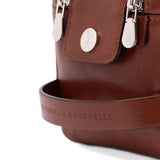 Beauty case in pelle in marrone Brunello cucinelli - uomo 