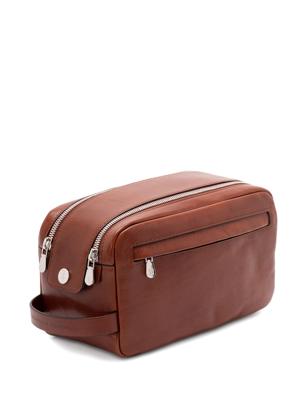 Beauty case in pelle in marrone Brunello cucinelli - uomo 