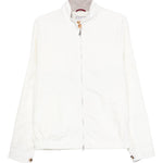 Giacca con zip antivento in bianco Brunello cucinelli - uomo 