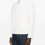 Giacca con zip antivento in bianco Brunello cucinelli - uomo 