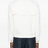Giacca con zip antivento in bianco Brunello cucinelli - uomo 