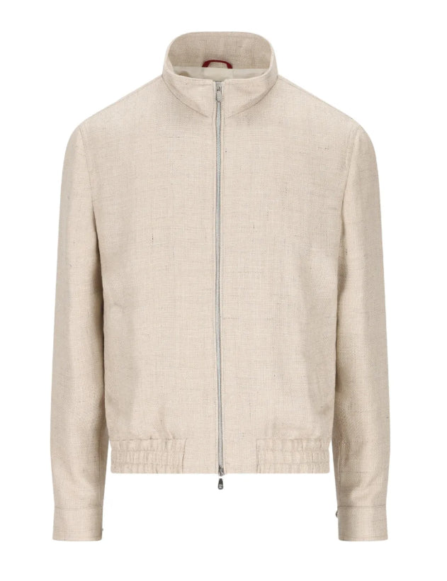 Giacca a collo alto in beige 
