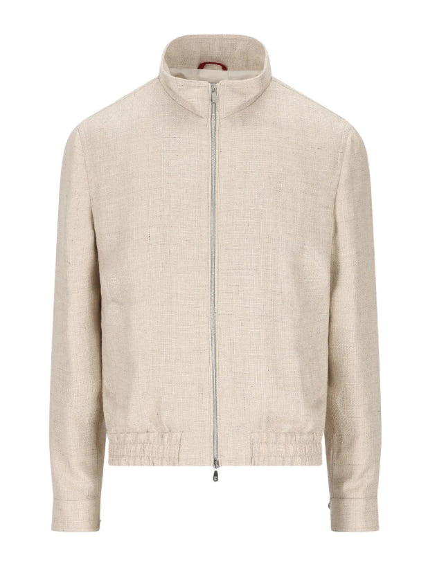 Giacca a collo alto in beige 