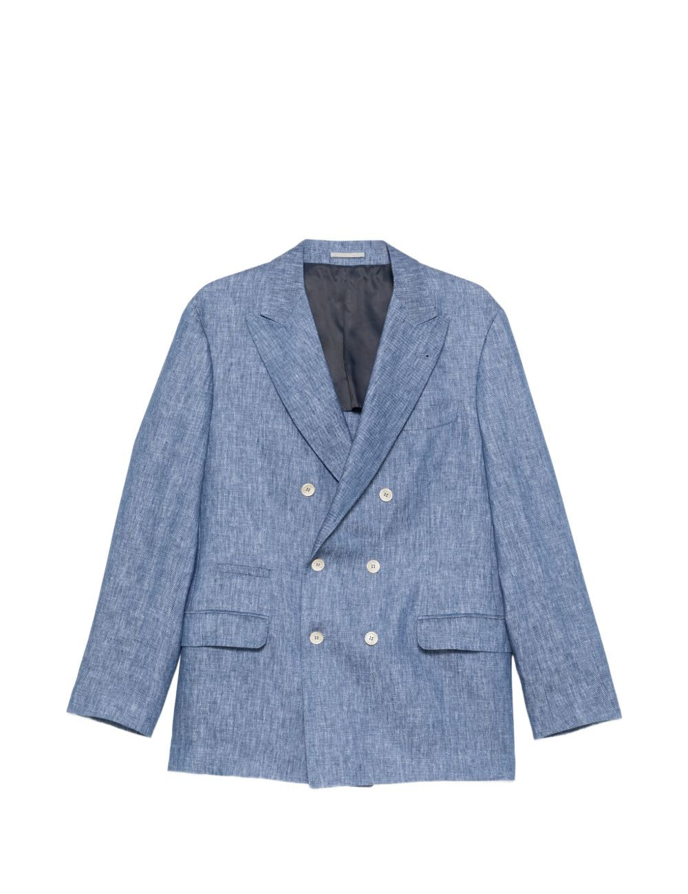 Blazer doppiopetto in blu Brunello cucinelli - uomo 