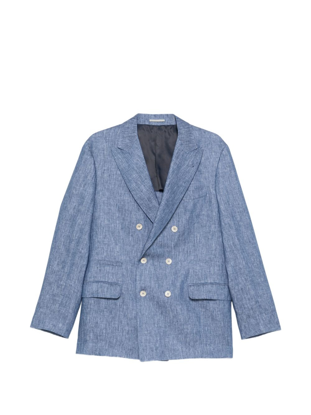 Blazer doppiopetto in blu Brunello cucinelli - uomo 