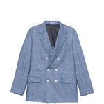 Blazer doppiopetto in blu Brunello cucinelli - uomo 