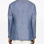 Blazer doppiopetto in blu Brunello cucinelli - uomo 