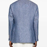 Blazer doppiopetto in blu Brunello cucinelli - uomo 