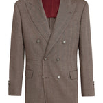 Blazer doppiopetto in marrone Brunello cucinelli - uomo 