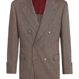 Blazer doppiopetto in marrone Brunello cucinelli - uomo 