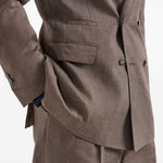 Blazer doppiopetto in marrone Brunello cucinelli - uomo 