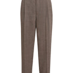 Pantaloni plissé in marrone Brunello cucinelli - uomo 