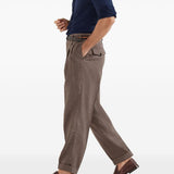 Pantaloni plissé in marrone Brunello cucinelli - uomo 