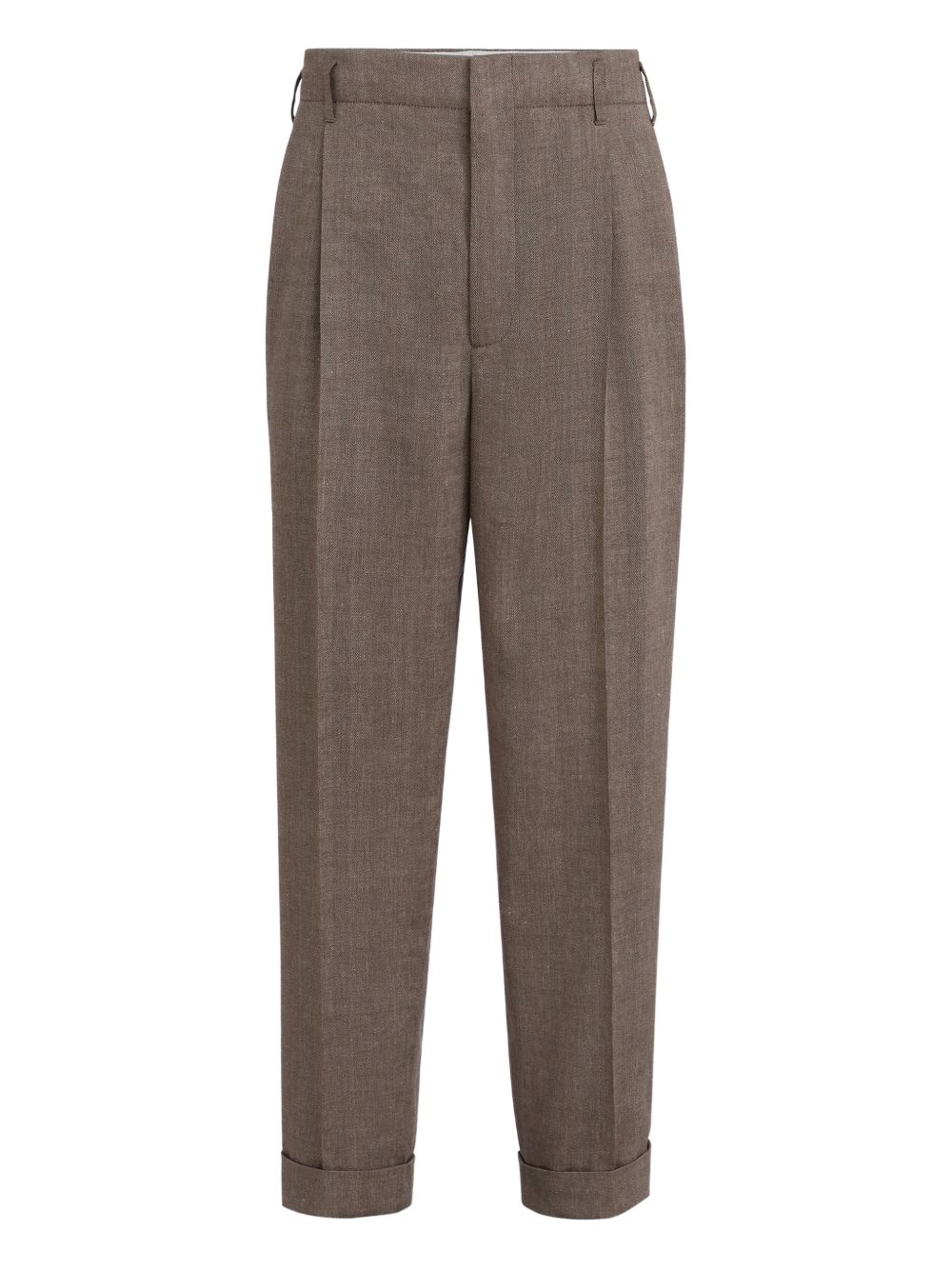 Pantaloni plissé in marrone Brunello cucinelli - uomo 