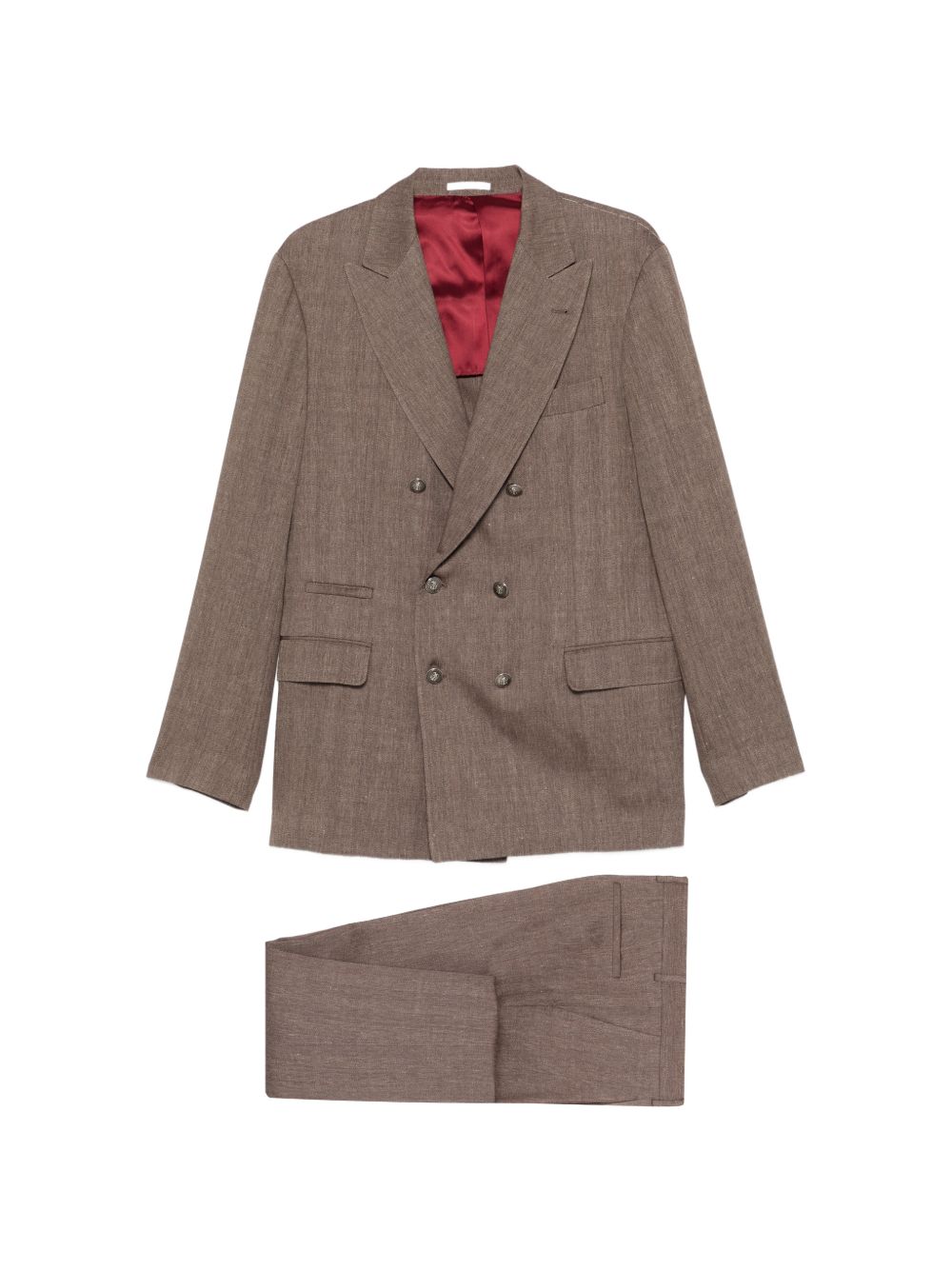 Completo doppiopetto in marrone chiaro Brunello Cucinelli - uomo 