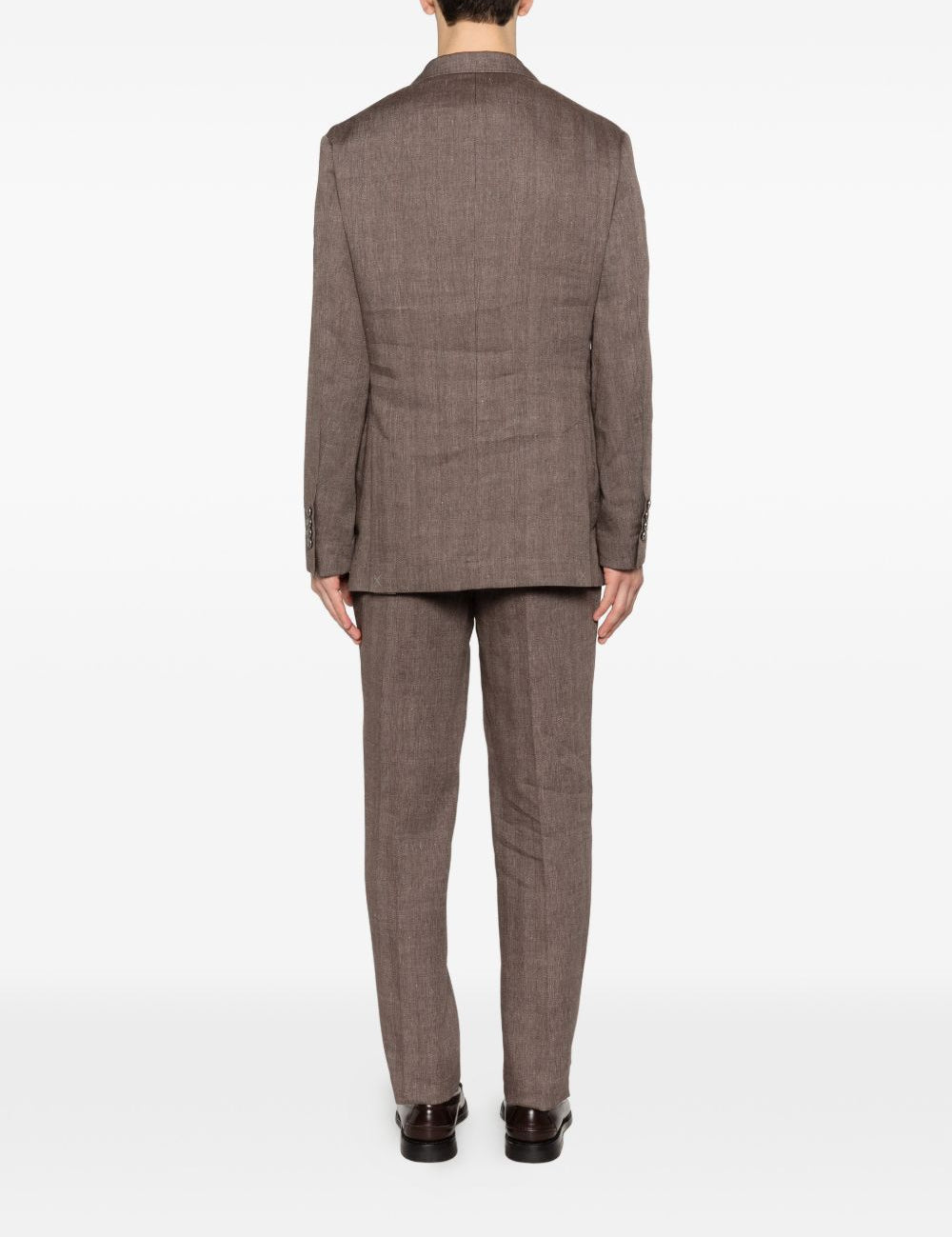 Completo doppiopetto in marrone chiaro Brunello Cucinelli - uomo 