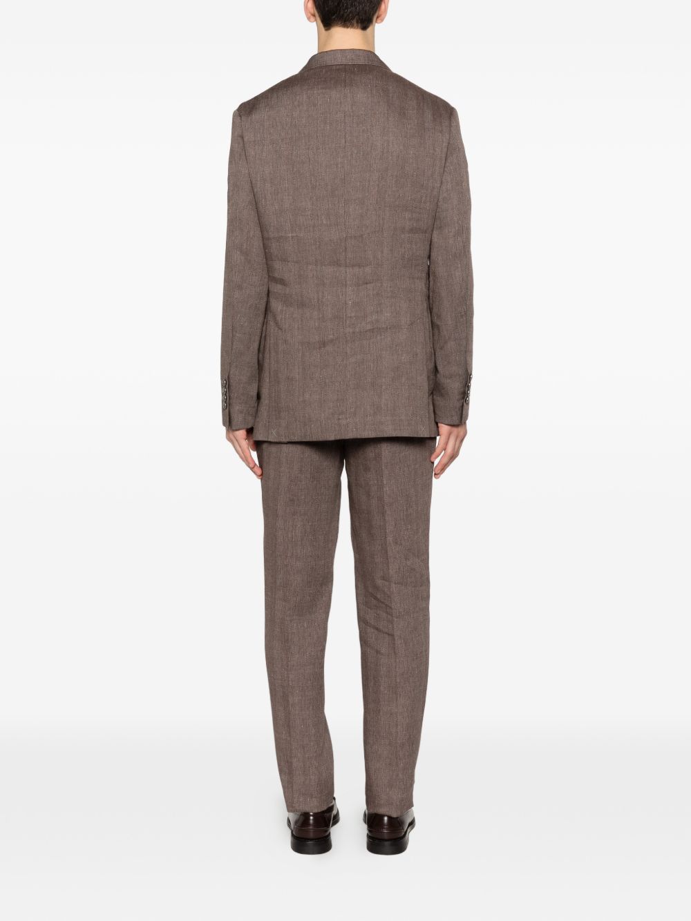 Completo doppiopetto in marrone chiaro Brunello Cucinelli - uomo 