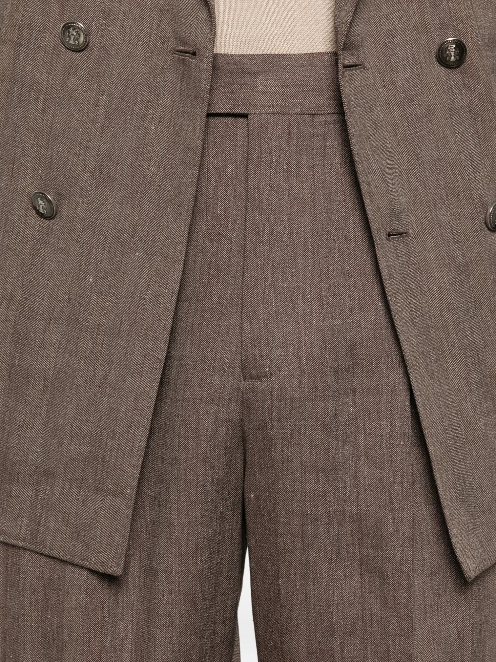 Completo doppiopetto in marrone chiaro Brunello Cucinelli - uomo 