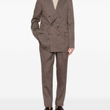 Completo doppiopetto in marrone chiaro Brunello Cucinelli - uomo 