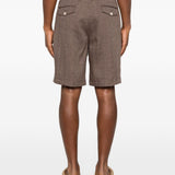 Pantaloncini con elastico in vita in marrone Brunello cucinelli - uomo 