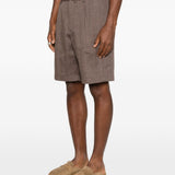 Pantaloncini con elastico in vita in marrone Brunello cucinelli - uomo 