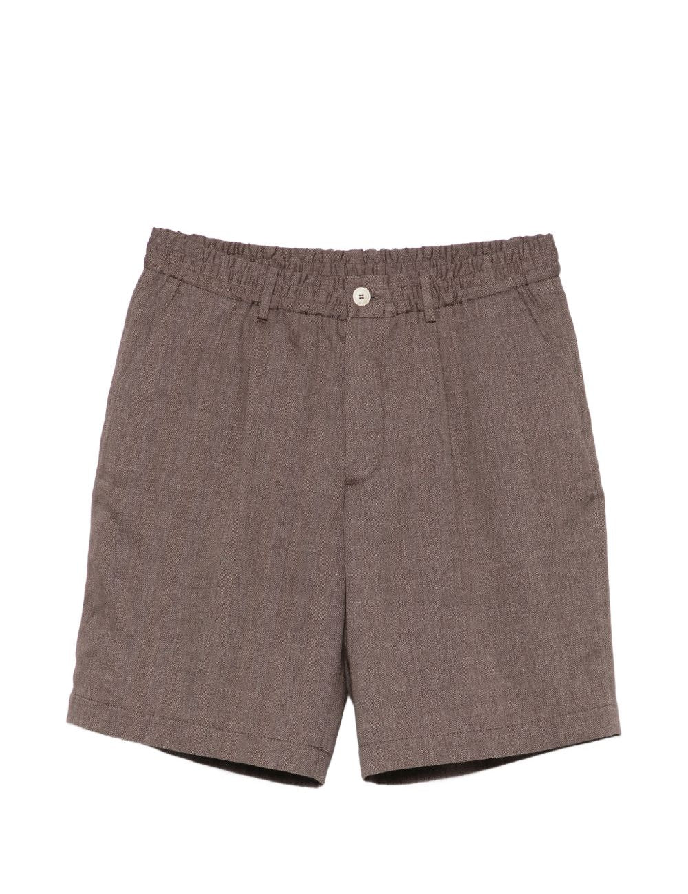 Pantaloncini con elastico in vita in marrone Brunello cucinelli - uomo 