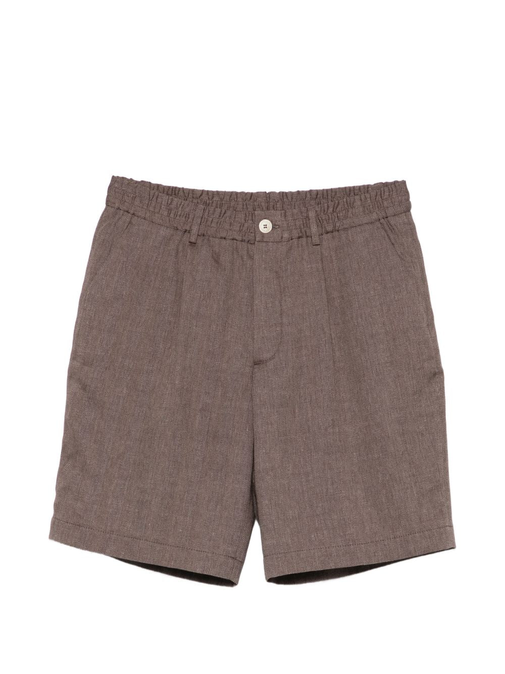 Pantaloncini con elastico in vita in marrone Brunello cucinelli - uomo 