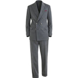 Completo doppiopetto gessato in grigio Brunello Cucinelli - uomo 