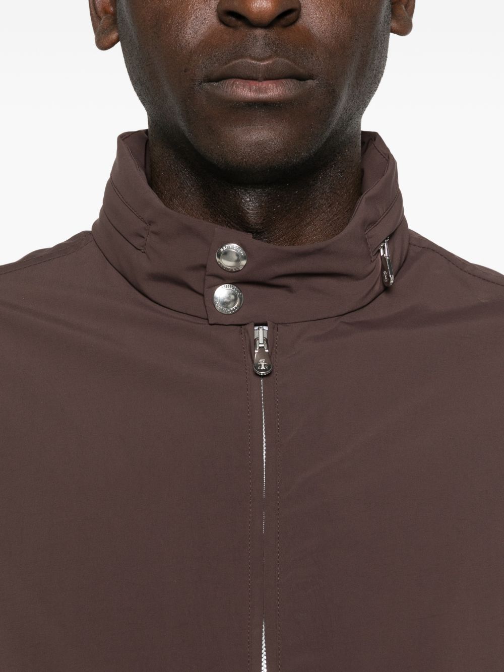Giacca bomber con zip in marrone Brunello cucinelli - uomo 