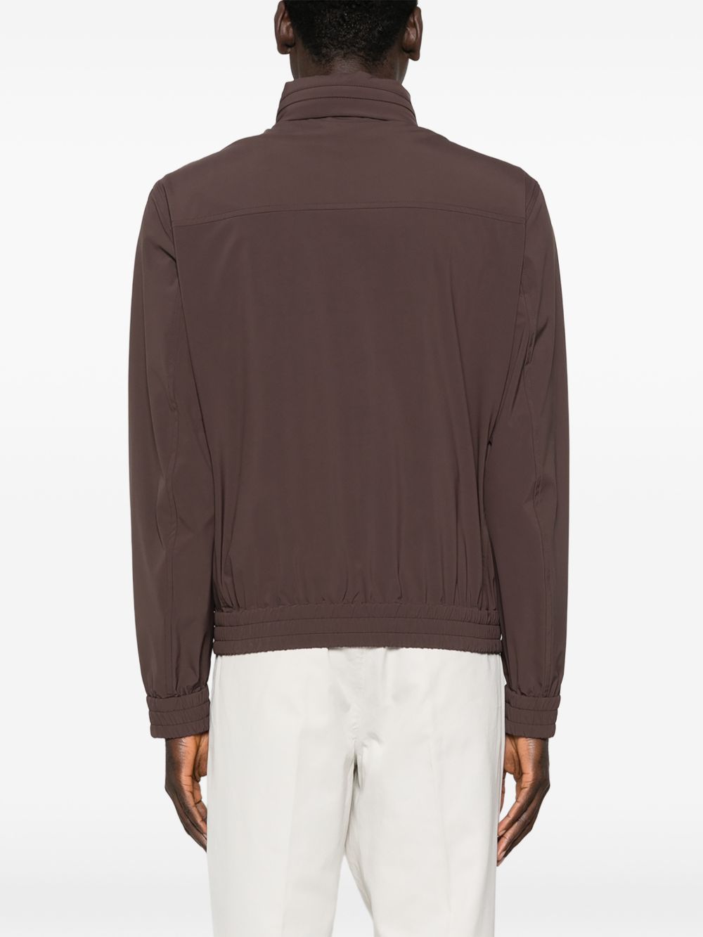 Giacca bomber con zip in marrone Brunello cucinelli - uomo 