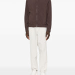 Giacca bomber con zip in marrone Brunello cucinelli - uomo 