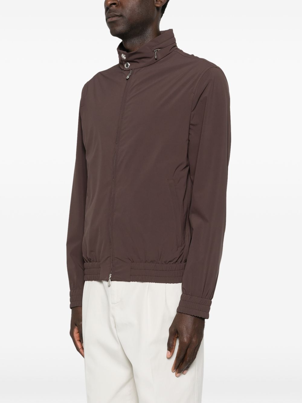 Giacca bomber con zip in marrone Brunello cucinelli - uomo 