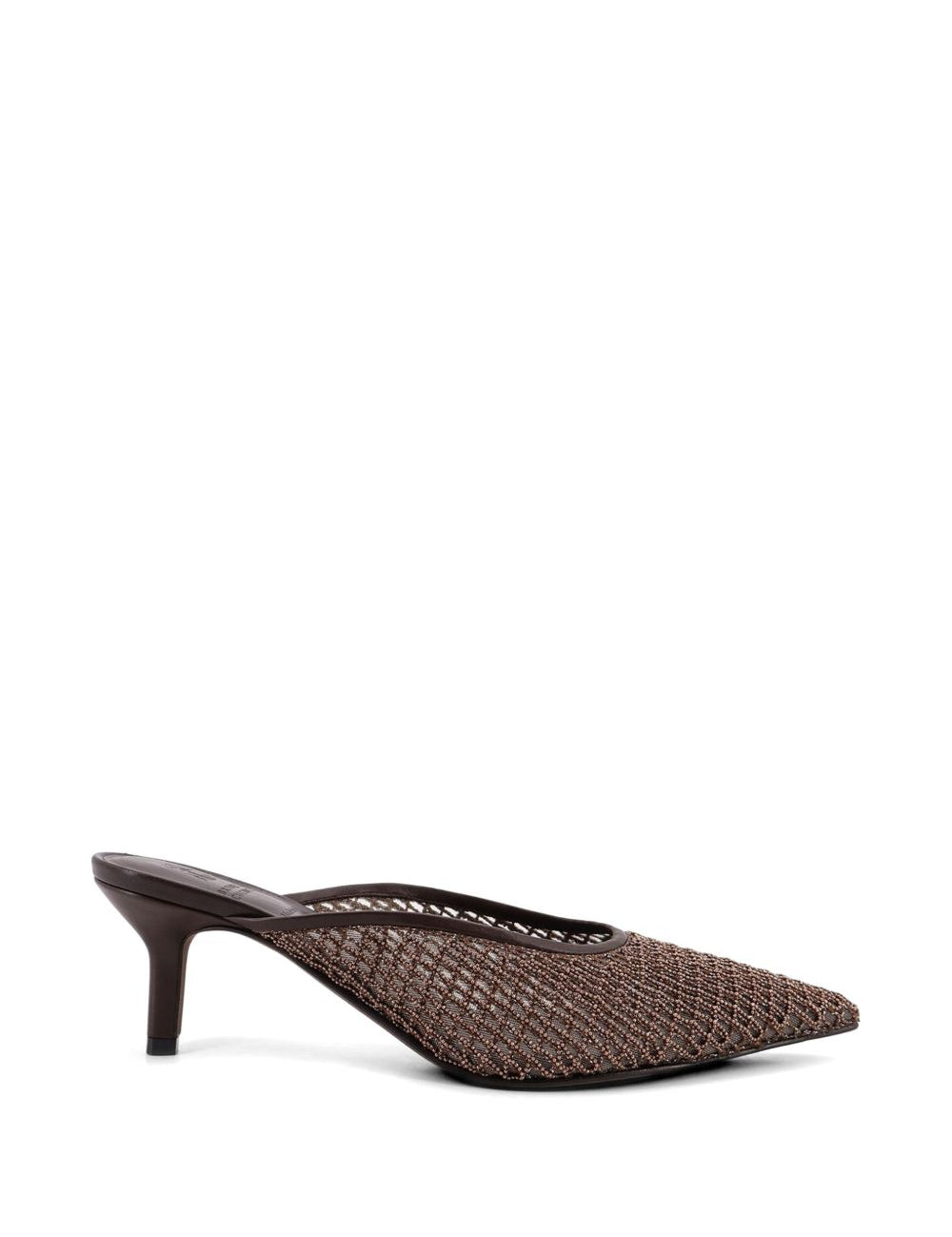 Mules a punta Monili in marrone Brunello cucinelli - donna 
