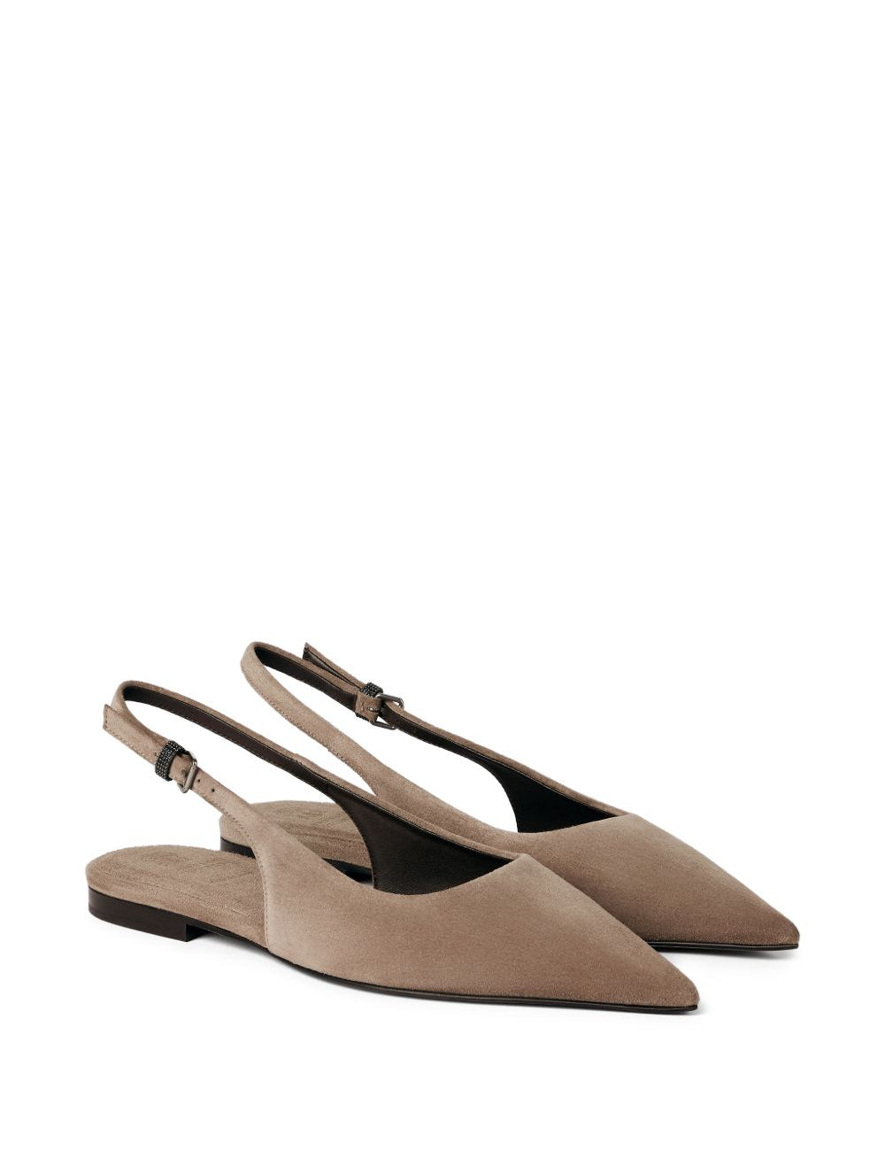 Ballerine con cinturino posteriore in marrone Brunello cucinelli - donna 
