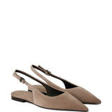 Ballerine con cinturino posteriore in marrone Brunello cucinelli - donna 