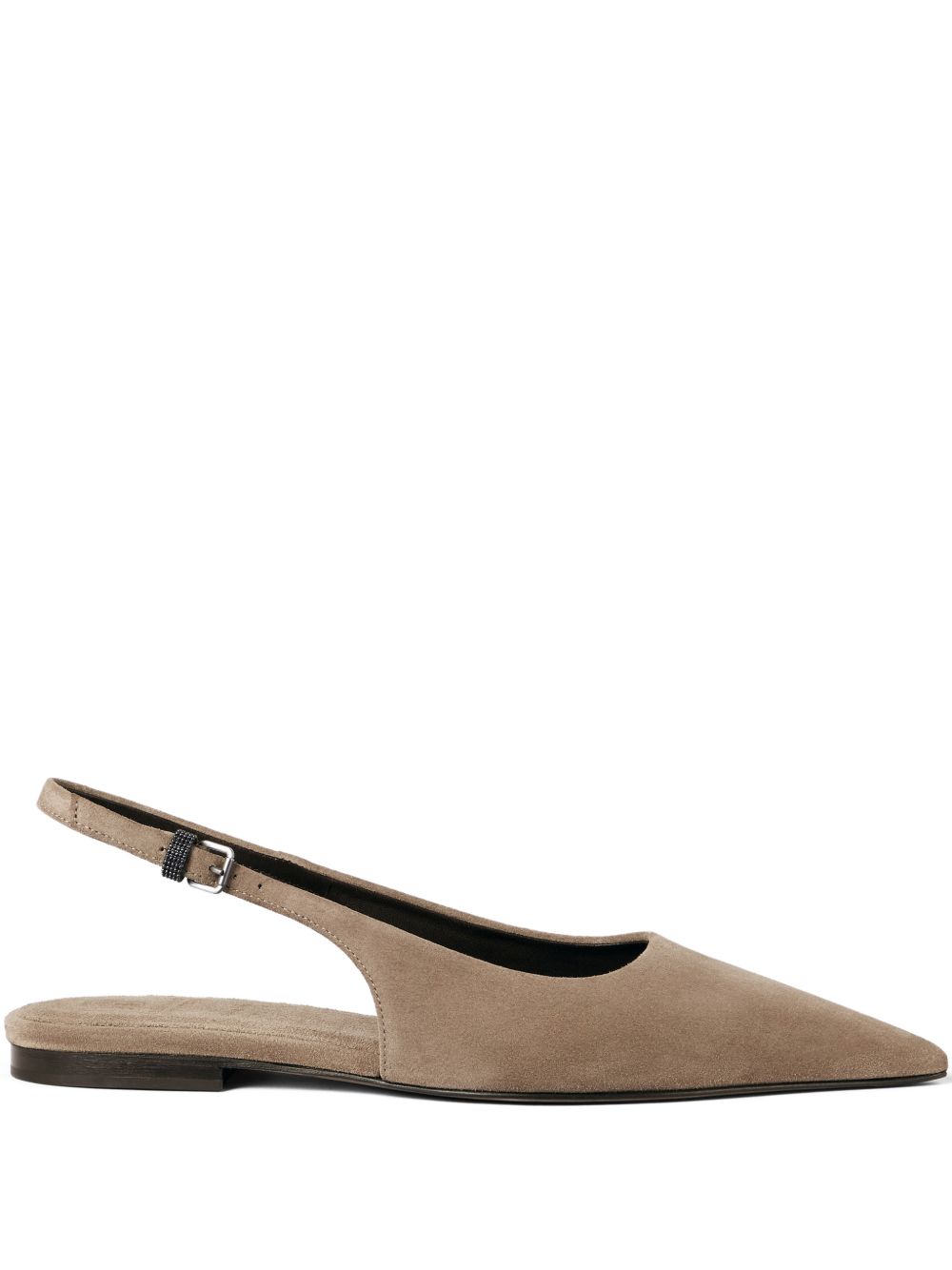 Ballerine con cinturino posteriore in marrone Brunello cucinelli - donna 