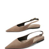 Ballerine con cinturino posteriore in marrone Brunello cucinelli - donna 