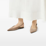 Ballerine con cinturino posteriore in marrone Brunello cucinelli - donna 