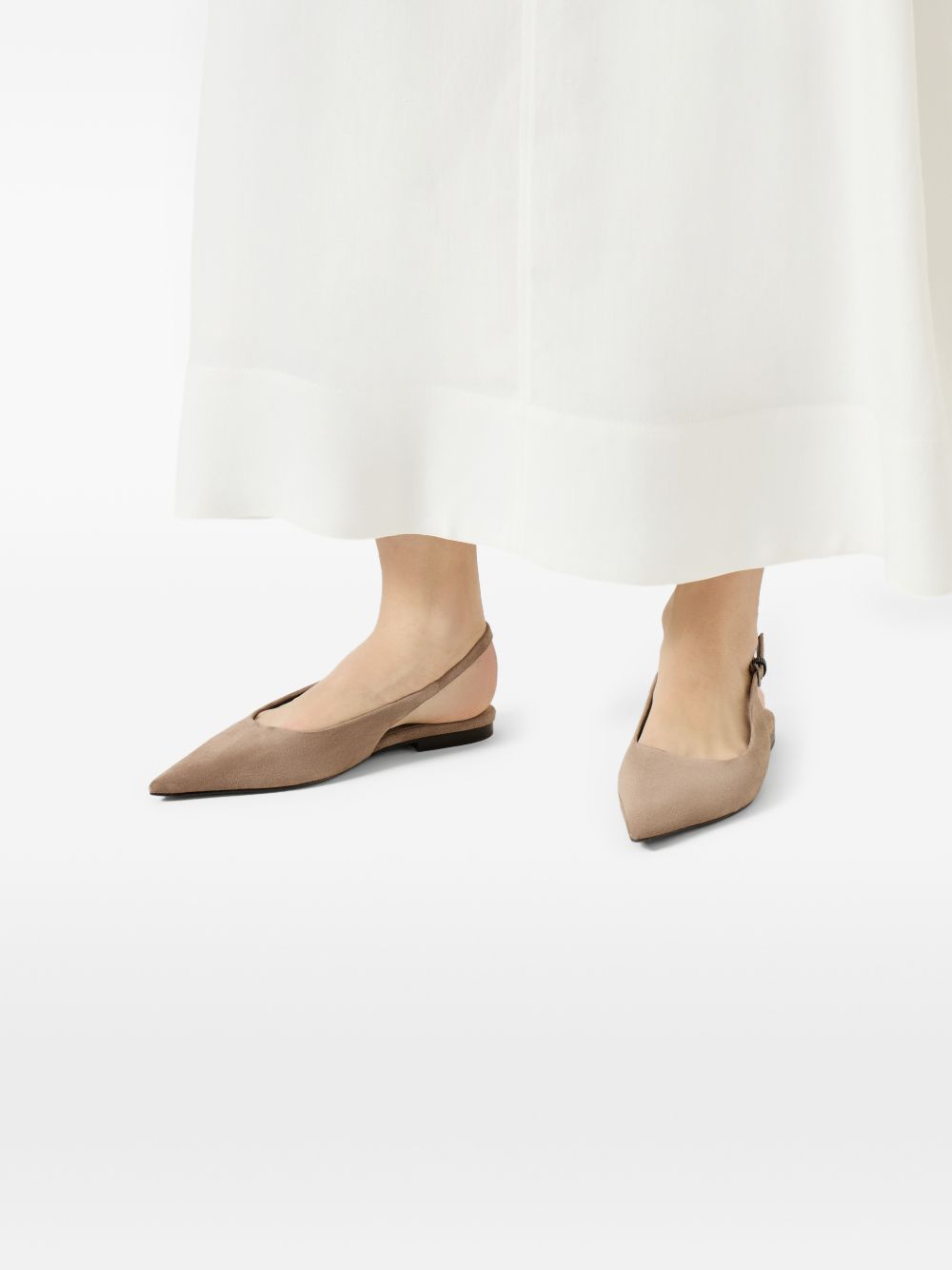 Ballerine con cinturino posteriore in marrone Brunello cucinelli - donna 