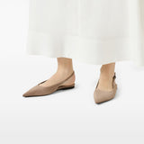 Ballerine con cinturino posteriore in marrone Brunello cucinelli - donna 