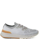 Sneakers in maglia in grigio Brunello cucinelli - uomo 
