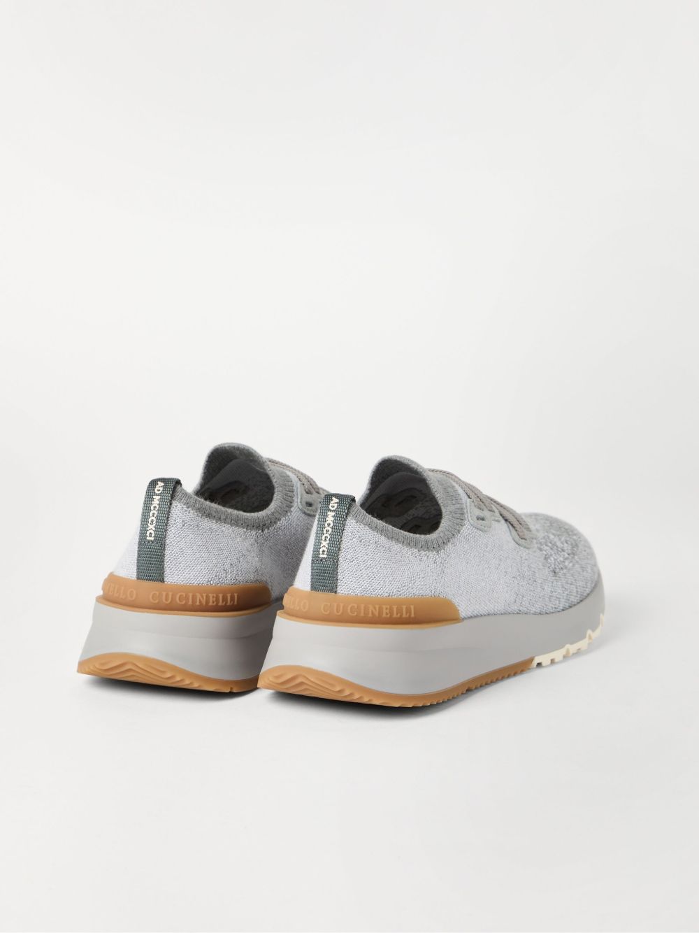Sneakers in maglia in grigio Brunello cucinelli - uomo 