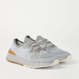 Sneakers in maglia in grigio Brunello cucinelli - uomo 