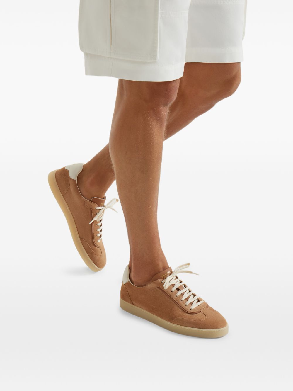 Sneakers in camoscio in beige Brunello cucinelli - uomo 