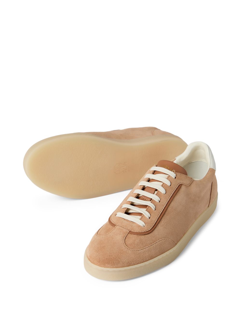 Sneakers in camoscio in beige Brunello cucinelli - uomo 