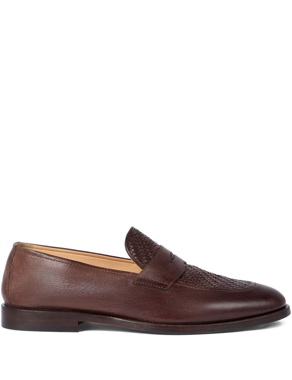 Mocassini penny in marrone Brunello cucinelli - uomo 