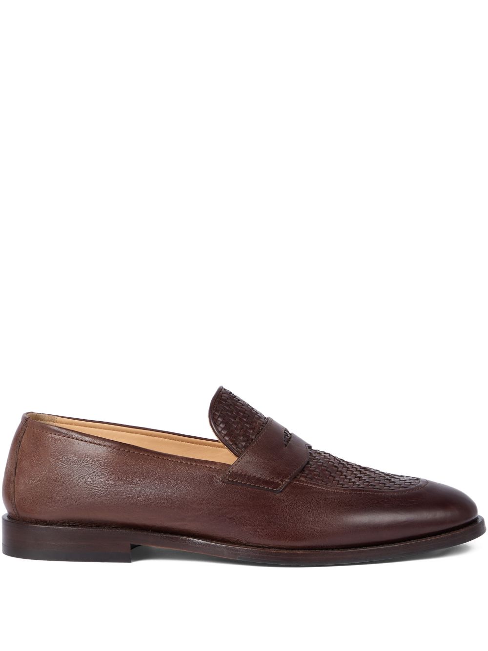 Mocassini penny in marrone Brunello cucinelli - uomo 