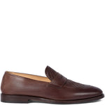 Mocassini penny in marrone Brunello cucinelli - uomo 